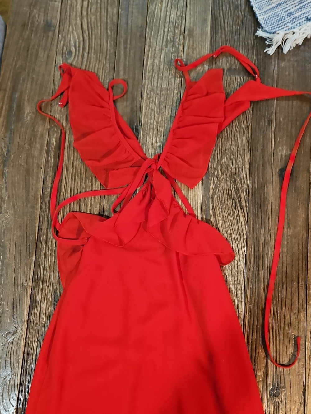 Peppermayo Long Red Gown Backless